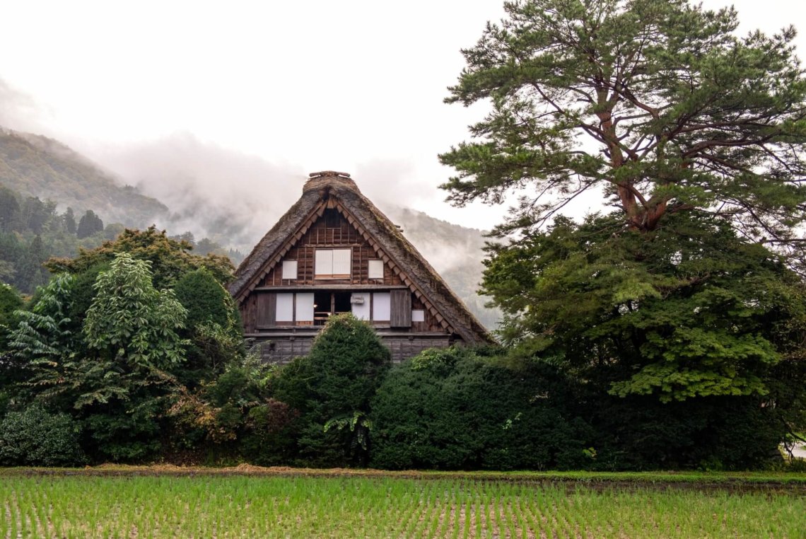 Gassho zukuri house Ogimachi Shirakawago Gifu Japan