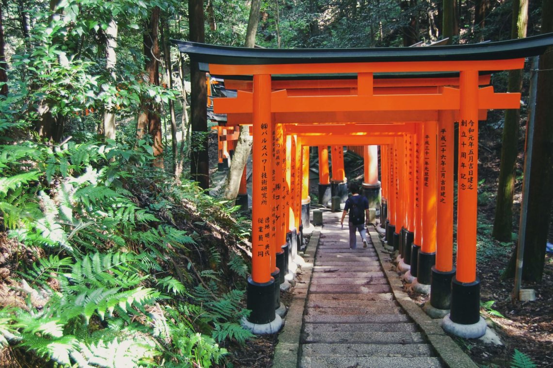 Hiking Fushimi Inari Shrine in Kyoto, Japan