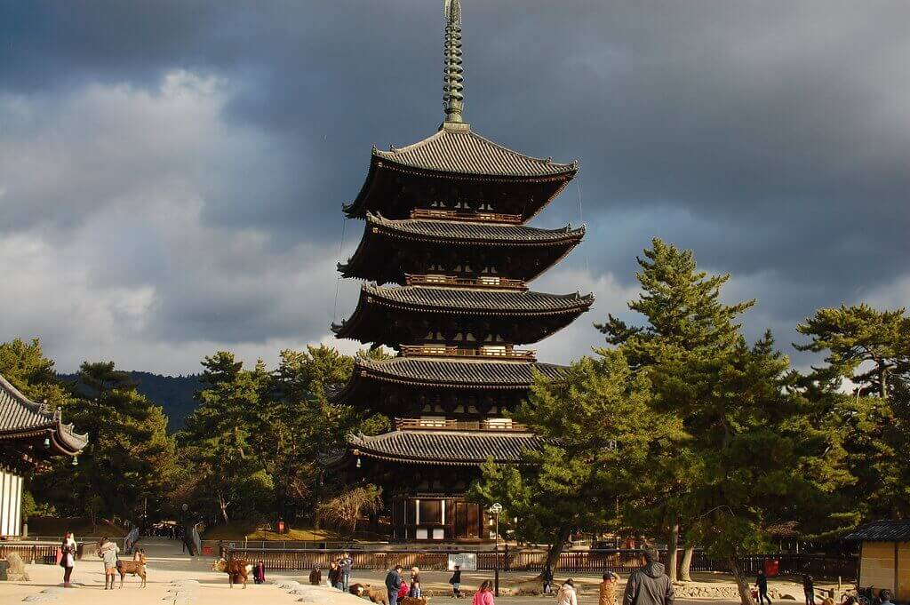 pagoda at Kofukuji temple in nara, japan