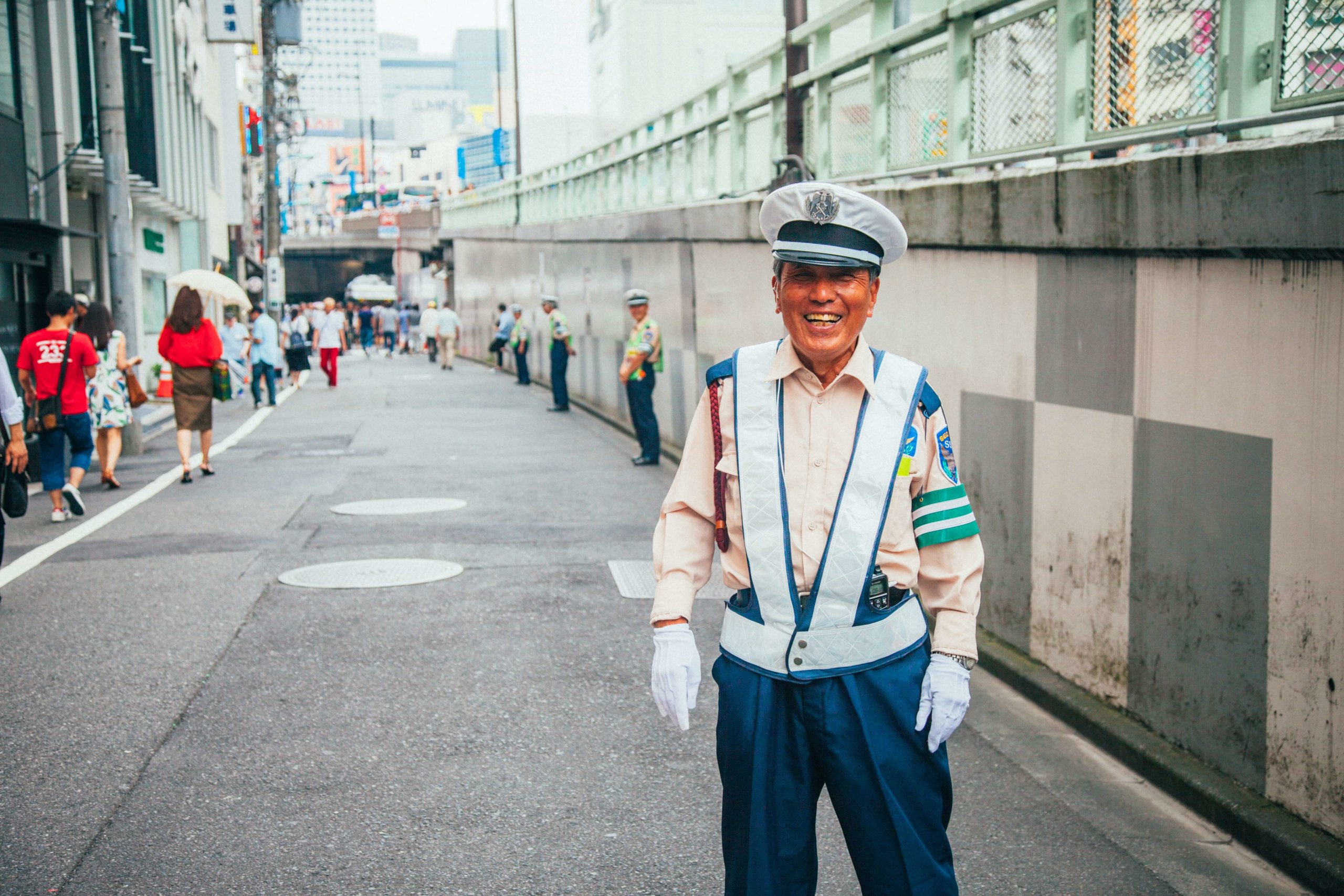 Smiling Japanese man Shinjuku Tokyo Japan