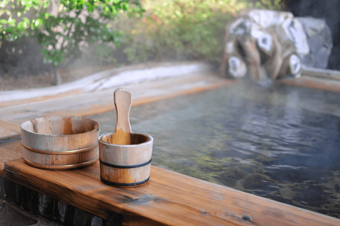 japanese onsen hot spring rotenburo open air bath