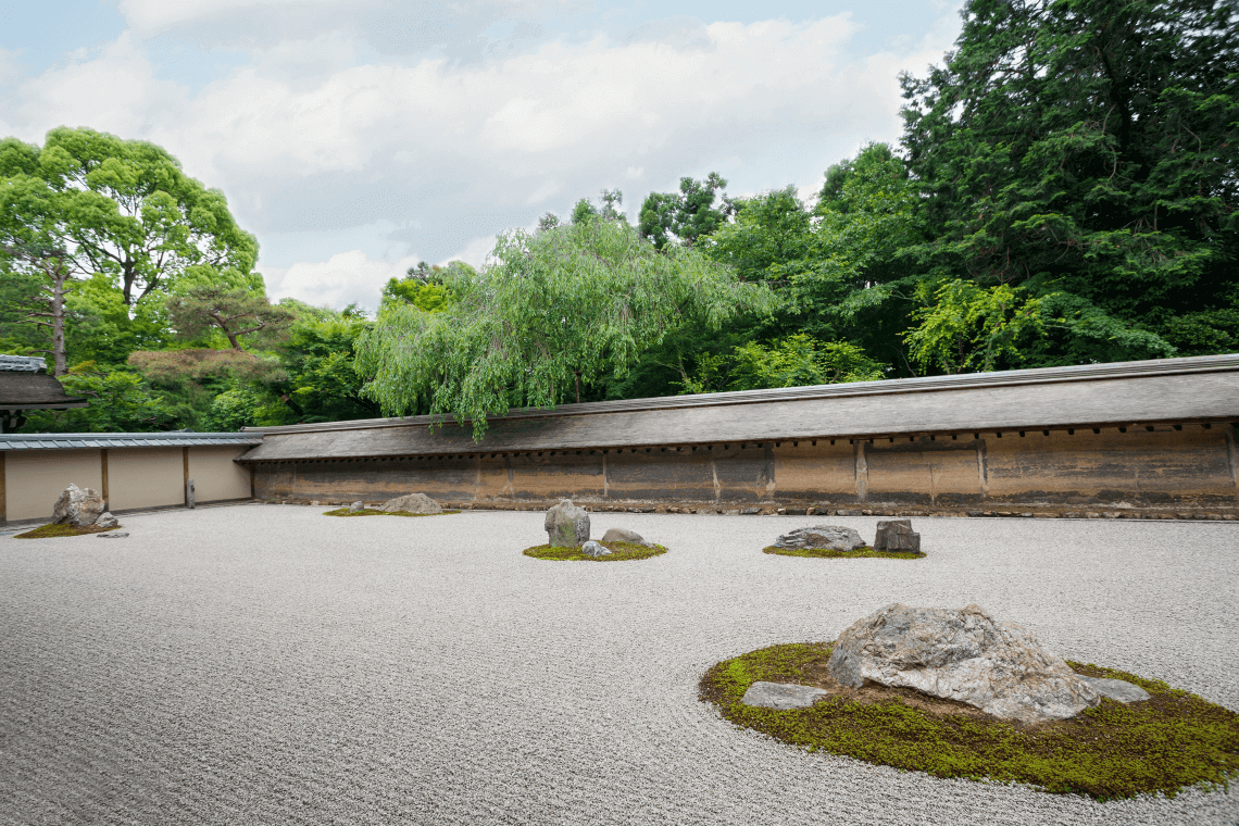 kyoto Japan itinerary ryoanji zen temple rock garden